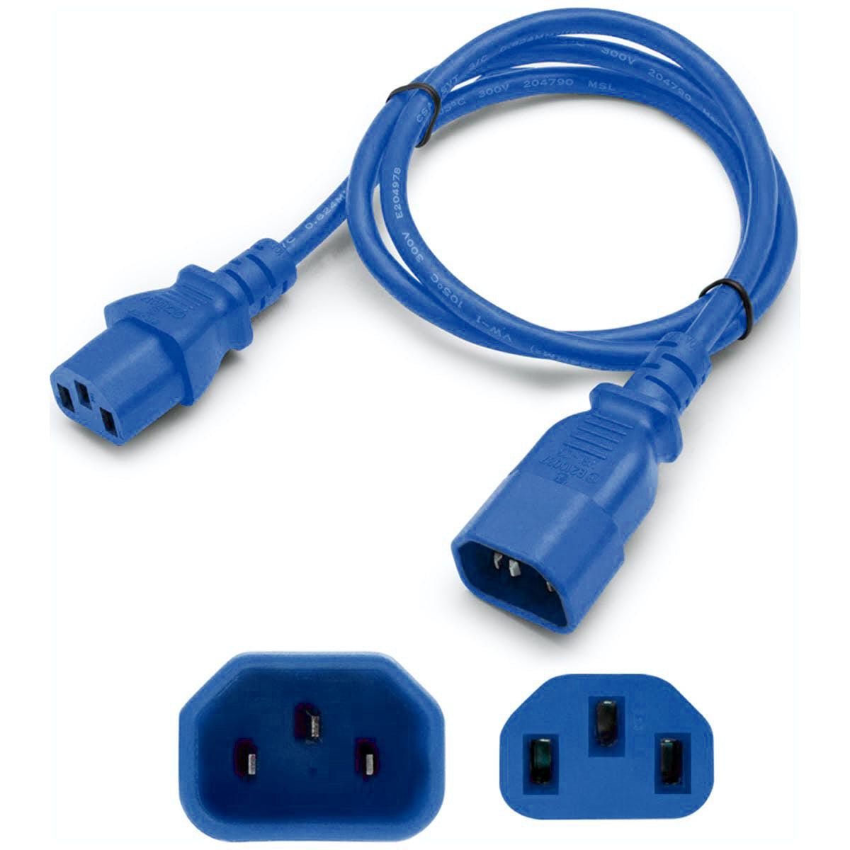 Addon Networks Add-C132C1415Awg2Ftbe Power Cable Blue 0.61 M C14 Coupler C13 Coupler