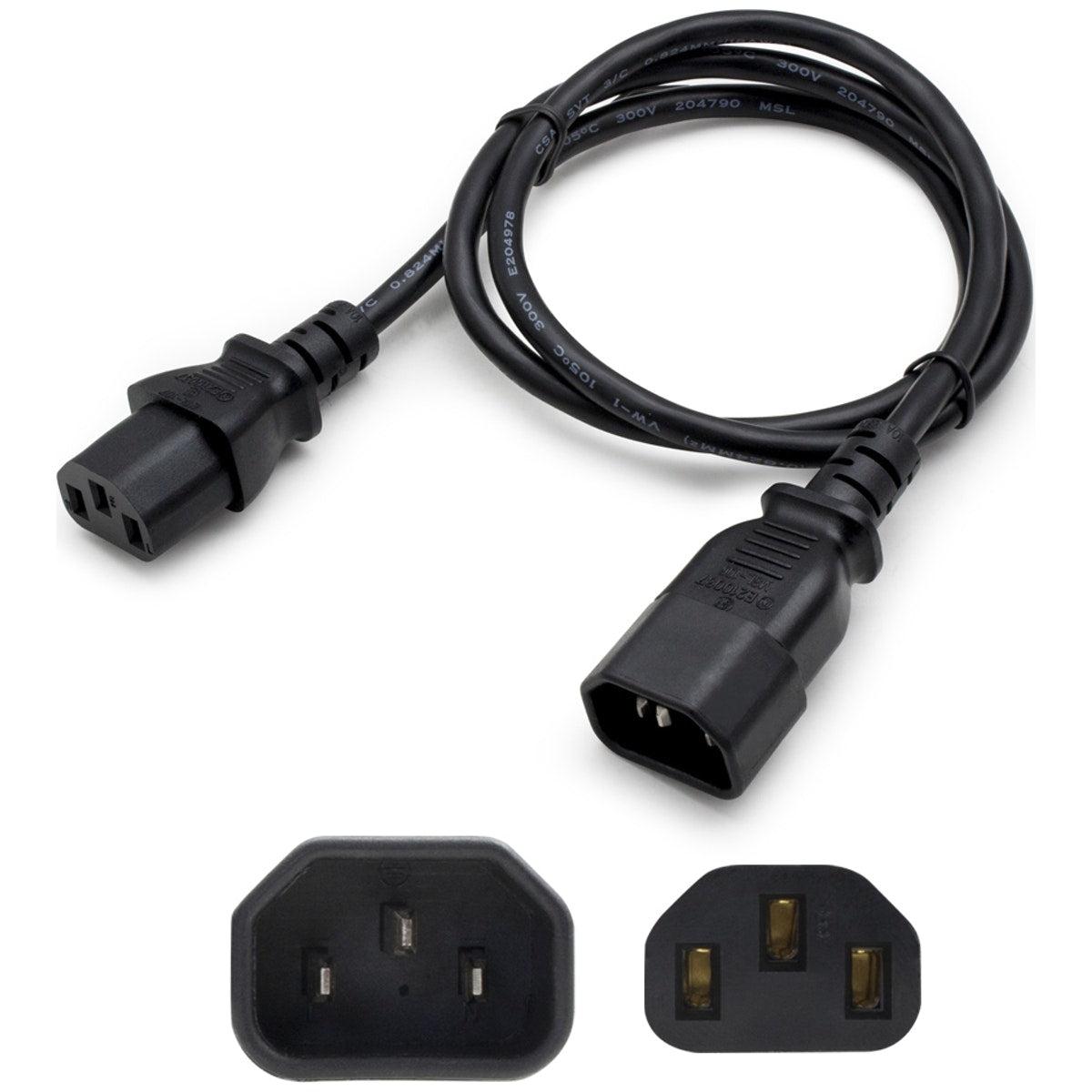 Addon Networks Add-C132C1418Awg2-5Ft Power Cable Black 0.76 M C13 Coupler Iec C14