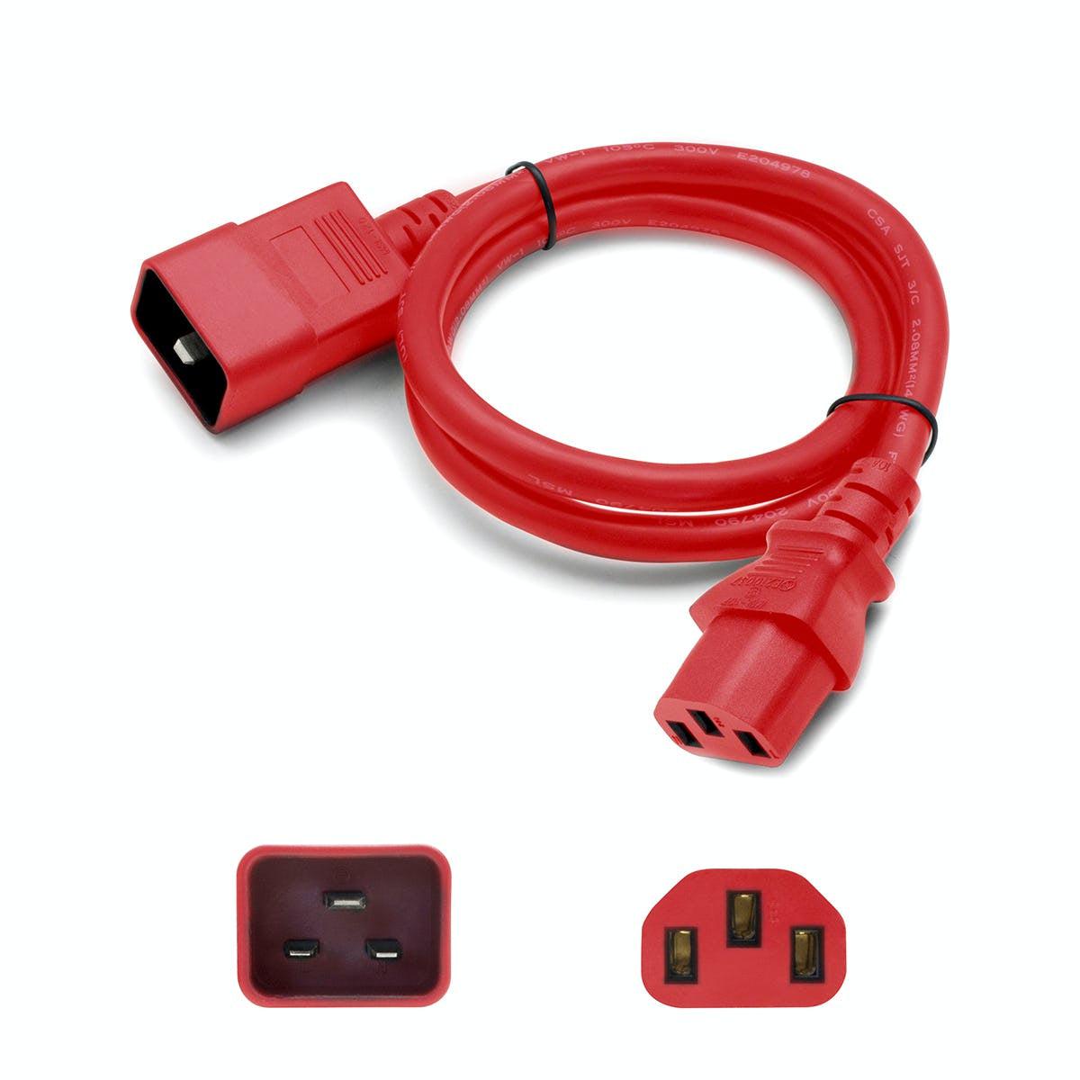 Addon Networks Add-C132C2014Awg3Ftrd Power Cable Red 0.91 M C20 Coupler C13 Coupler