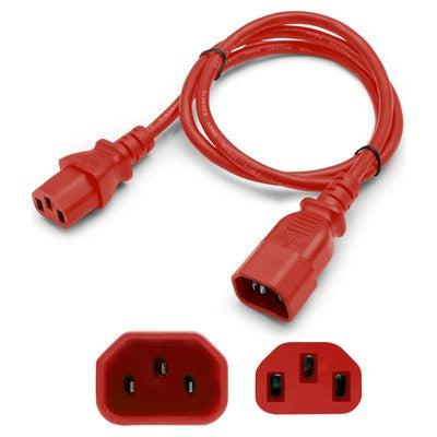 Addon Networks Add-C13Lk2C14Lk14Awg2Ftrd Power Cable Red 0.61 M C13 Coupler C14 Coupler
