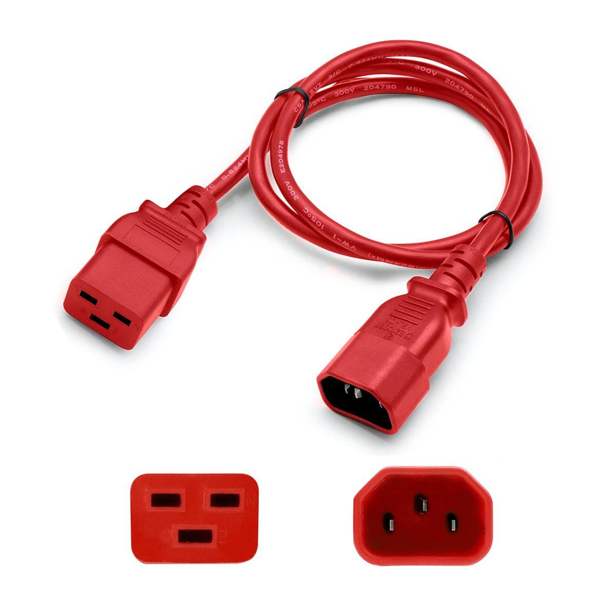 Addon Networks Add-C142C1914Awg4Ftrd Power Cable Red 1.22 M C14 Coupler C19 Coupler