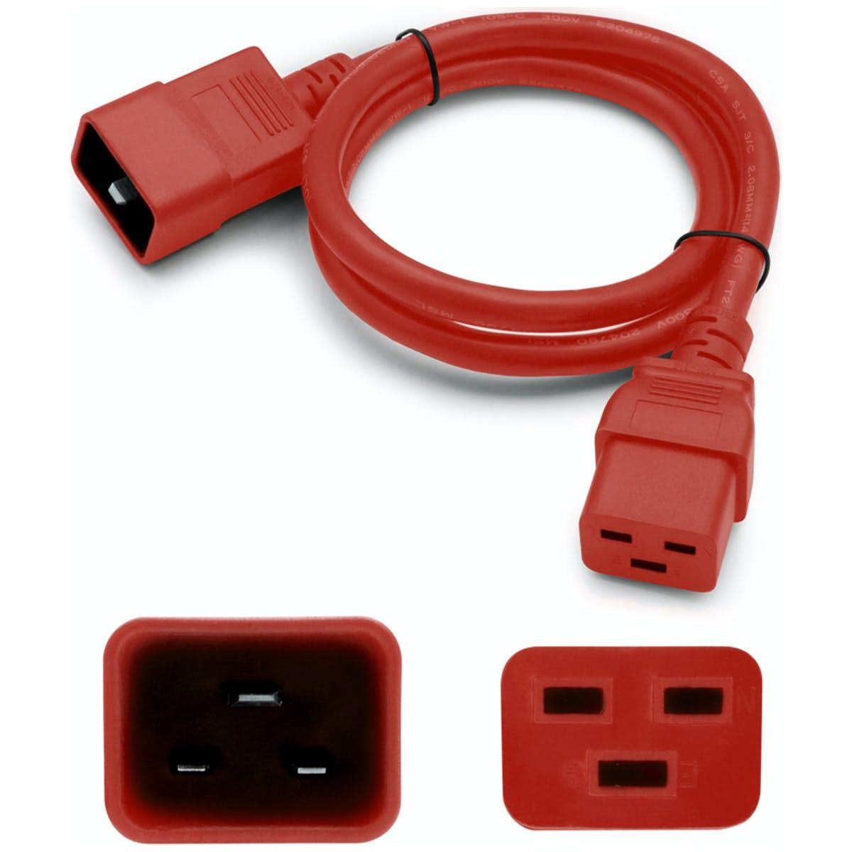 Addon Networks Add-C192C2012Awg7Ftrd Power Cable Red 2.13 M C20 Coupler C19 Coupler
