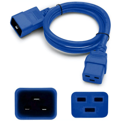 Addon Networks Add-C19Lk2C20Lk12Awg6Ftbe Power Cable Blue 1.83 M C19 Coupler C20 Coupler