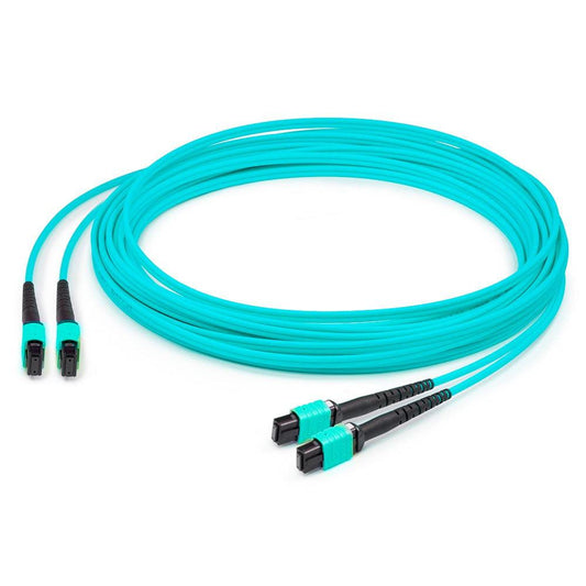 Addon Networks Add-Mpo-2Mpo3Mom4 Fibre Optic Cable 3 M 2X Mpo Ofnr Om4 Aqua Colour