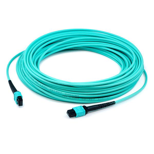 Addon Networks Add-Mpompo-100M5Om4 Fibre Optic Cable 100 M Mpo Cmr Om4 Aqua Colour