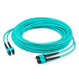 Addon Networks Add-Tc-10M24-2Mpf4B Fibre Optic Cable 10 M 2X Mpo Ofnr Om4 Aqua Colour