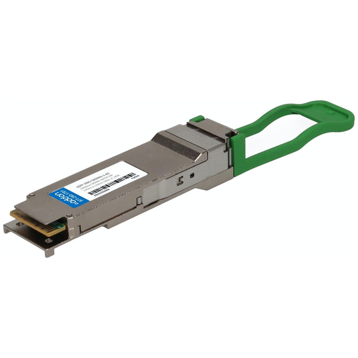 Addon Networks Cisco Qsfp-100G-Cwdm4L-S Compatible 100Gbase-Cwdm4 Qsfp28 Transceiver (Smf, 1270Nm To 1330Nm, 500M, Lc, Dom, Limited Temp 15C To 55C)