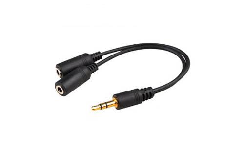 Addon Networks Hsmff Audio Cable 0.2 M 3.5Mm 2 X 3.5Mm Black
