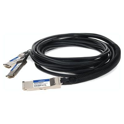 Addon Networks Mcp7H50-H002R26-Ao Infiniband Cable 2 M Qsfp56 2Xqsfp56 Black, Silver