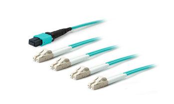 Addon Networks Mpo To 4 X Lc, 3M Fibre Optic Cable Mpo/Mtp Ofnp Blue