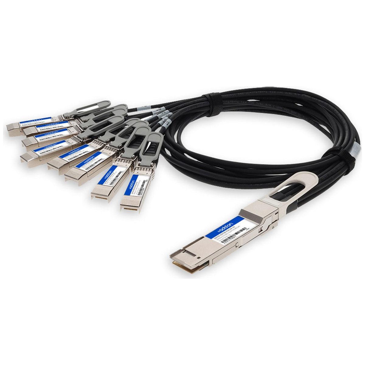 Addon Networks Msa And Taa Compliant 200Gbase-Cu Qsfp-Dd 200G To 8Xsfp28 Direct Attach Cable (Passive Twinax, 1M)