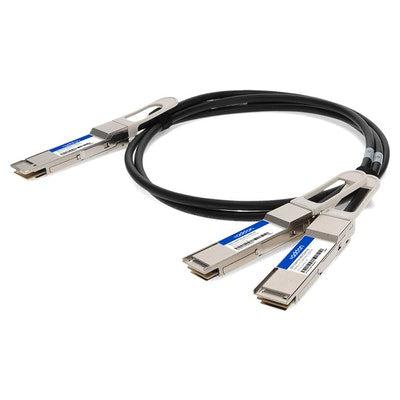 Addon Networks Qdd-2Qsfp28-400-Cu2M-Ao Infiniband Cable 2 M Qsfp-Dd 2Xqsfp28 Black, Silver