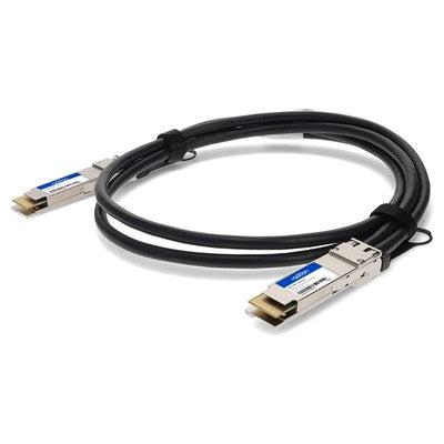 Addon Networks Qdd-400-Cu1M-Ao Infiniband Cable 1 M Qsfp-Dd Black, Silver