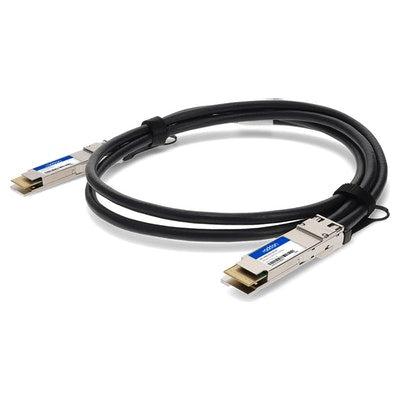 Addon Networks Qdd-400G-Dac-2M-Ao Infiniband Cable Qsfp-Dd Black, Silver