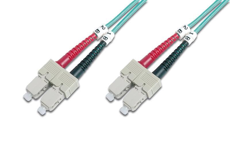 Addon Networks Sc - Sc, Lomm, Om4, 10M Fibre Optic Cable Ofc Turquoise