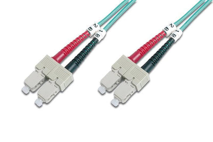 Addon Networks Sc - Sc, Lomm, Om4, 1M Fibre Optic Cable Ofc Turquoise