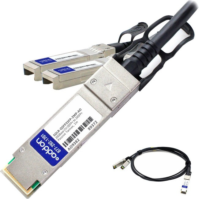 Addon Solarflare Solr-Qsfp2Sfp-2Mp Compatible Taa Compliant 20Gbase-Cu Qsfp+ To 2Xsfp+ Direct Attach Cable (Passive Twinax, 2M)