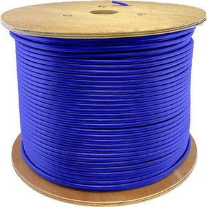 Addon 1000Ft Non-Terminated Blue Cat6A Stp Plenum-Rated Copper Patch Cable