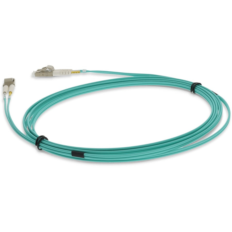 Addon 6M Lc (Male) To Lc (Male) Straight Aqua Om4 Duplex Lszh Fiber Patch Cable