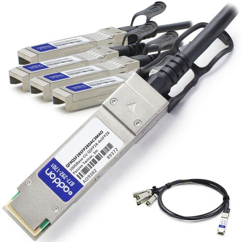 Addon Juniper Networks Compatible Taa Compliant 100Gbase-Cu Qsfp28 To 4Xsfp28 Direct Attach Cable (Passive Twinax, 3M)