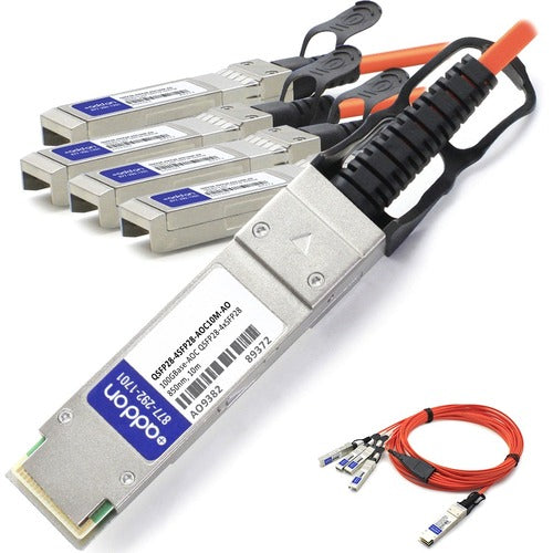 Addon Msa And Taa Compliant 100Gbase-Aoc Qsfp28 To 4Xsfp28 Direct Attach Cable (850Nm, Mmf, 10M)