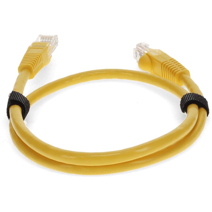 Addon Networks 1Ft Rj-45 (Male) To Rj-45 (Male) Straight Yellow Cat6A Utp Pvc Copper Patch Cable