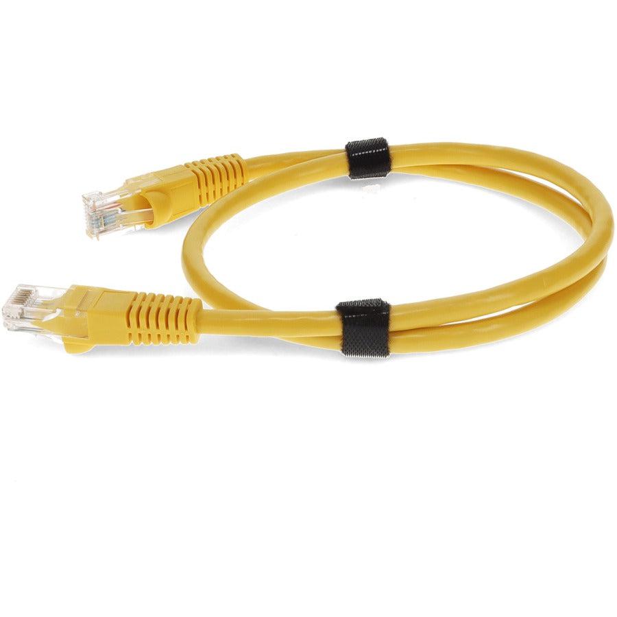 Addon Networks 1Ft Rj-45 (Male) To Rj-45 (Male) Straight Yellow Cat6A Utp Pvc Copper Patch Cable