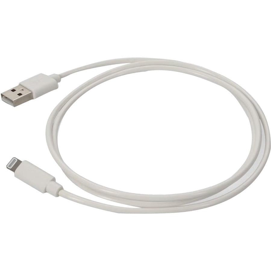 Addon Networks 1M Apple Computer Compatible Usb 2.0 (A) Male To Lightning Male White Cable