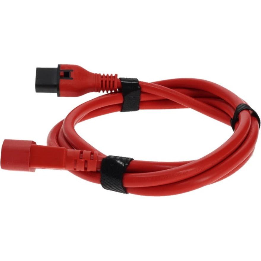 Addon Networks 6Ft C13 Female To C14 Male 14Awg 100-250V At 10A Red Power Adapter