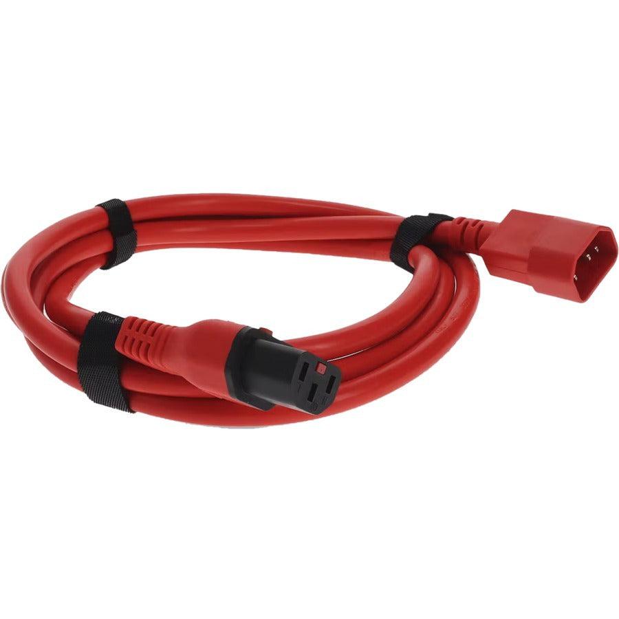 Addon Networks Add-C13Lk2C14Lk14Awg4Ftrd Power Cable Red 1.22 M C13 Coupler C14 Coupler