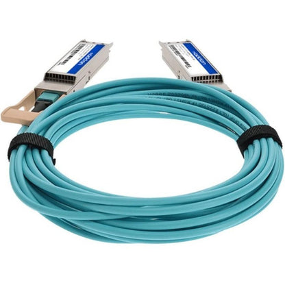 Addon Networks Aoc-O-O-400G-9M-Ao Infiniband Cable Osfp Aqua Colour, Silver