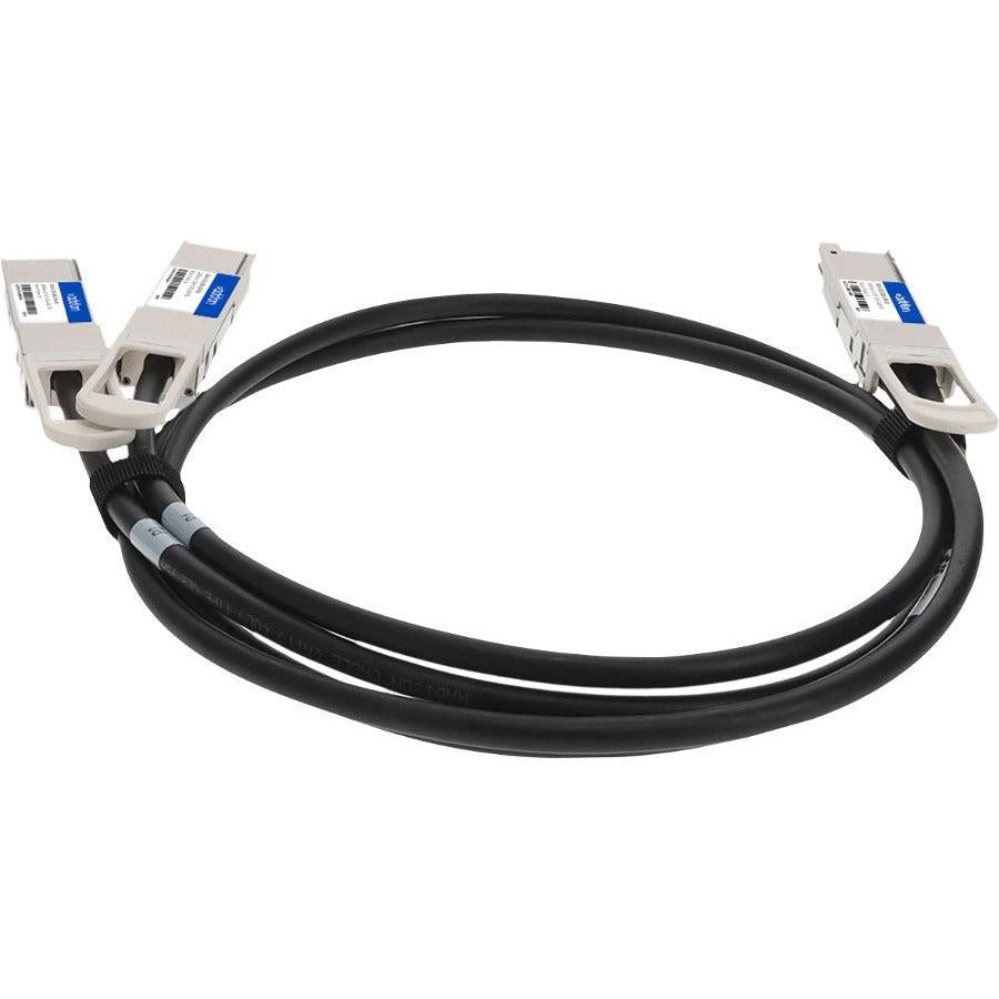 Addon Networks Cab-D-2Q-200G-1M-Ao Infiniband Cable 2Xqsfp28 Qsfp-Dd Black, Silver