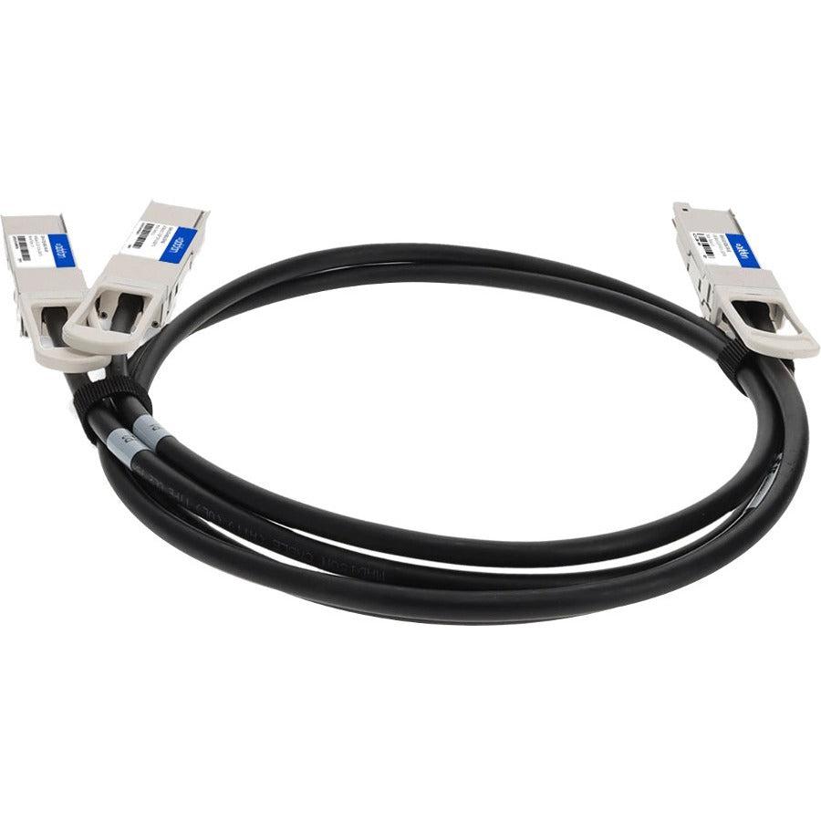 Addon Networks Cab-D-2Q-400G-2M-Ao Infiniband Cable Qsfp-Dd 2X Qsfp56 Black, Metallic
