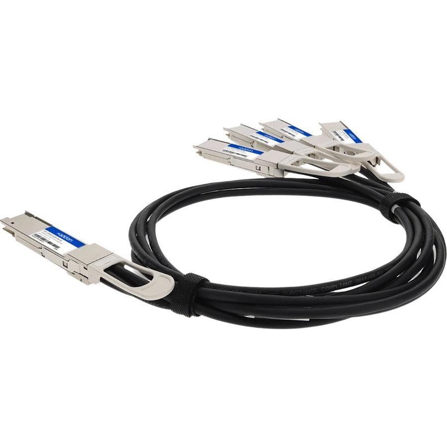 Addon Networks Cab-D-4Q-400G-2M-Ao Infiniband Cable 4Xqsfp56 Qsfp-Dd Black, Silver