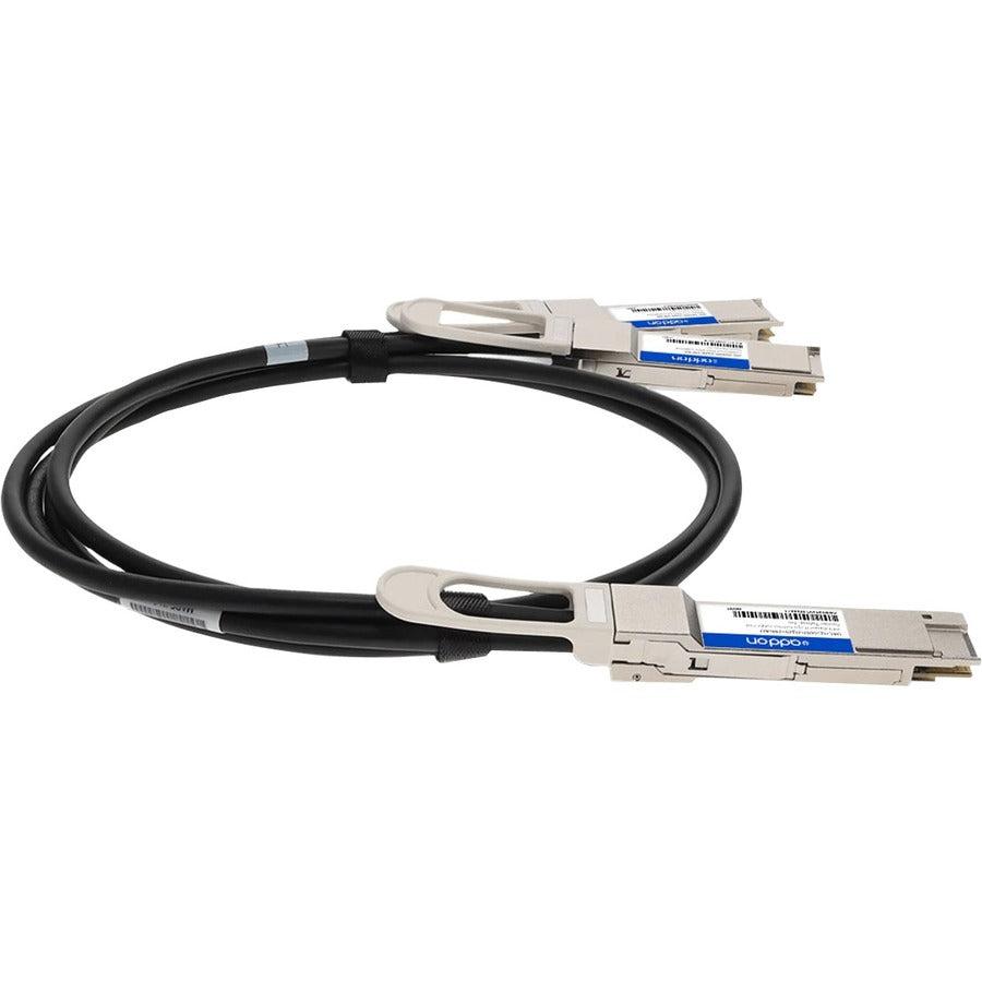 Addon Networks Dac-Q56Dd-2Q28-2M-Ao Infiniband Cable 2Xqsfp28 Qsfp-Dd Black, Silver