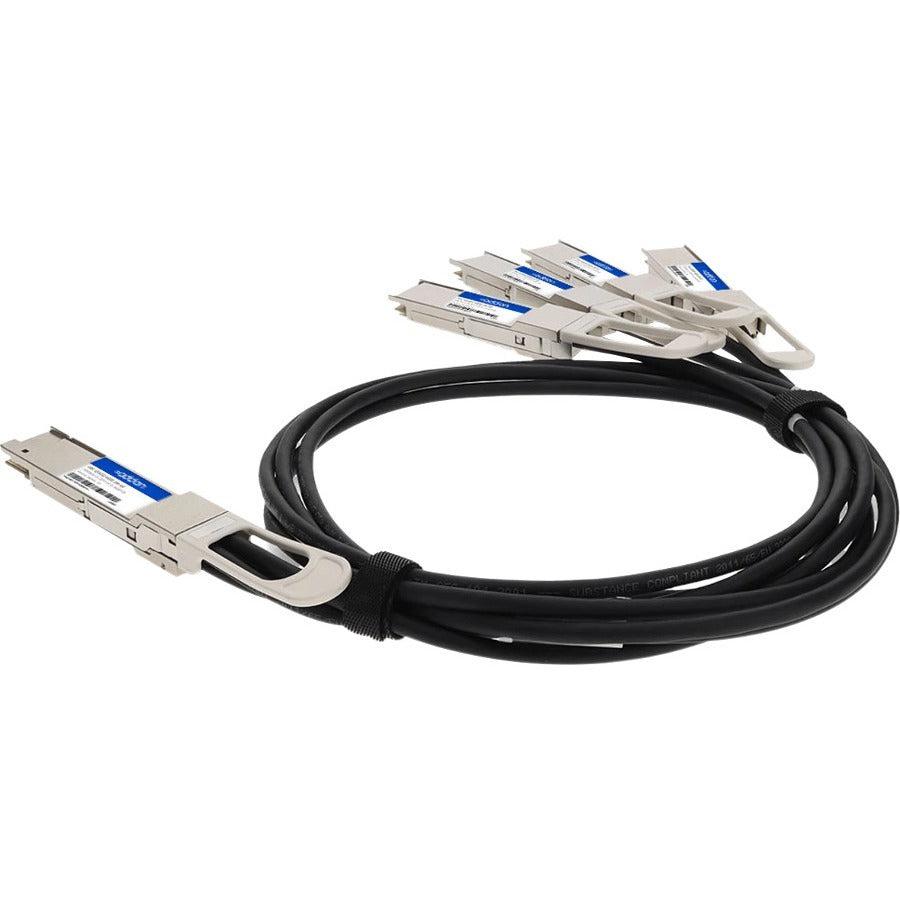 Addon Networks Dac-Q56Dd-4Q56-2M-Ao Infiniband Cable 4Xqsfp56 Qsfp-Dd Black, Silver