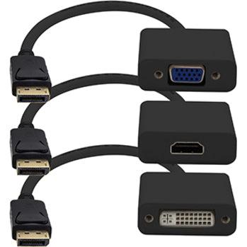 Addon Networks Dp2Vga-Hdmi-Dvi-B Video Cable Adapter Displayport Vga Black