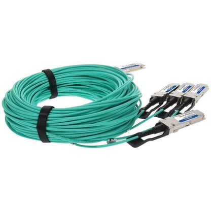 Addon Networks Q400G-4Q56G-Aoc7M-Ao Infiniband Cable 7 M Qsfp-Dd 4X Qsfp56 Turquoise