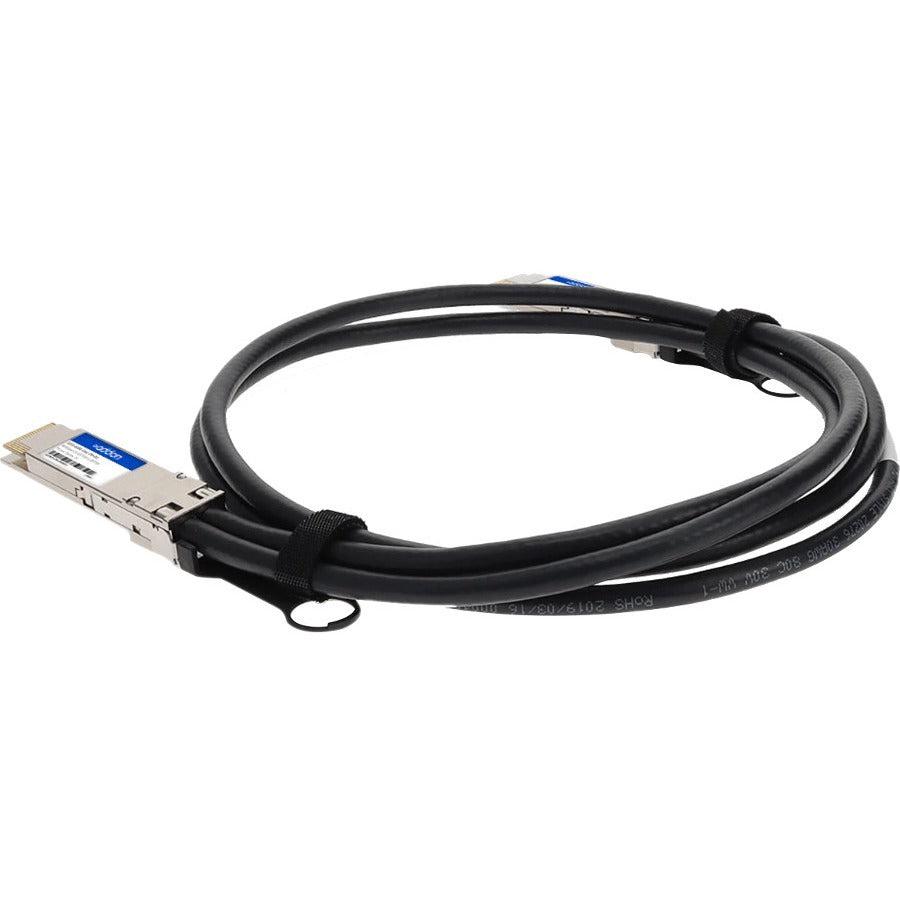 Addon Networks Qdd-200-Cu1M-Ao Infiniband Cable 1 M Qsfp-Dd Black, Silver