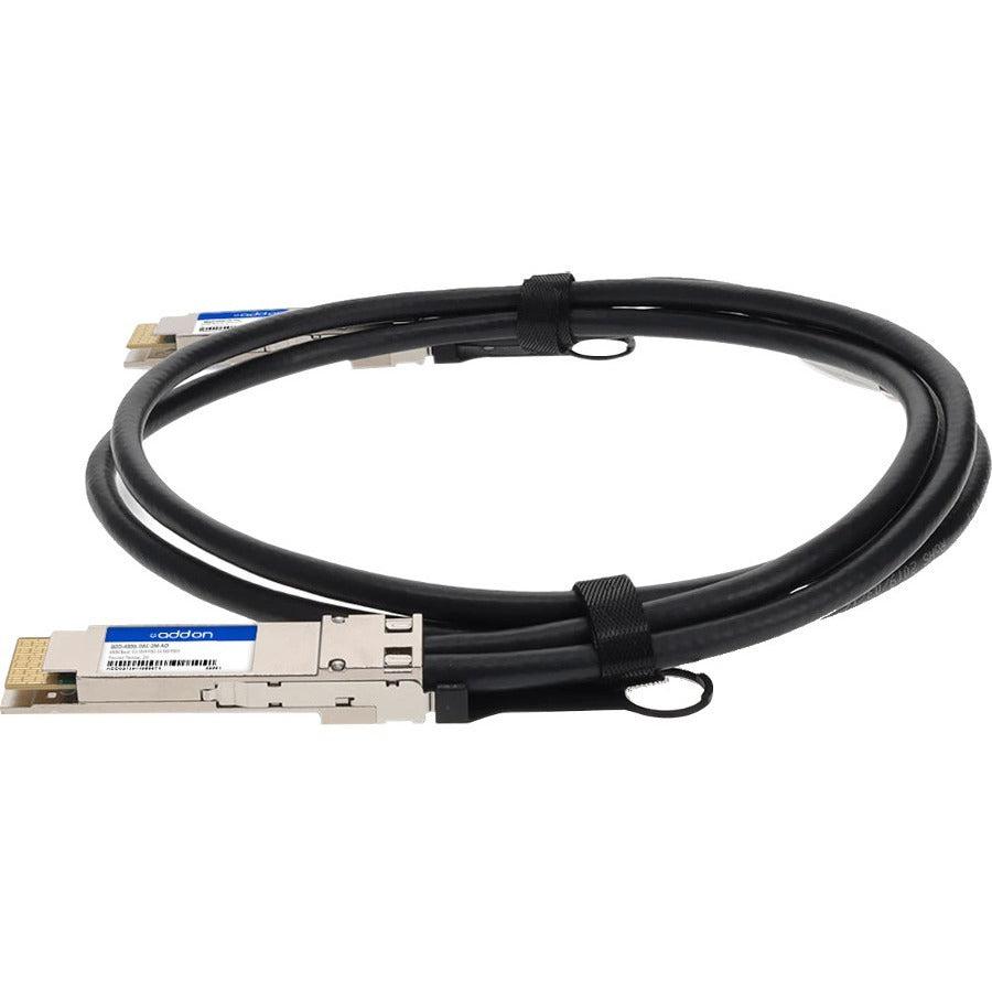 Addon Networks Qdd-200-Cu1M-Ao Infiniband Cable 1 M Qsfp-Dd Black, Silver