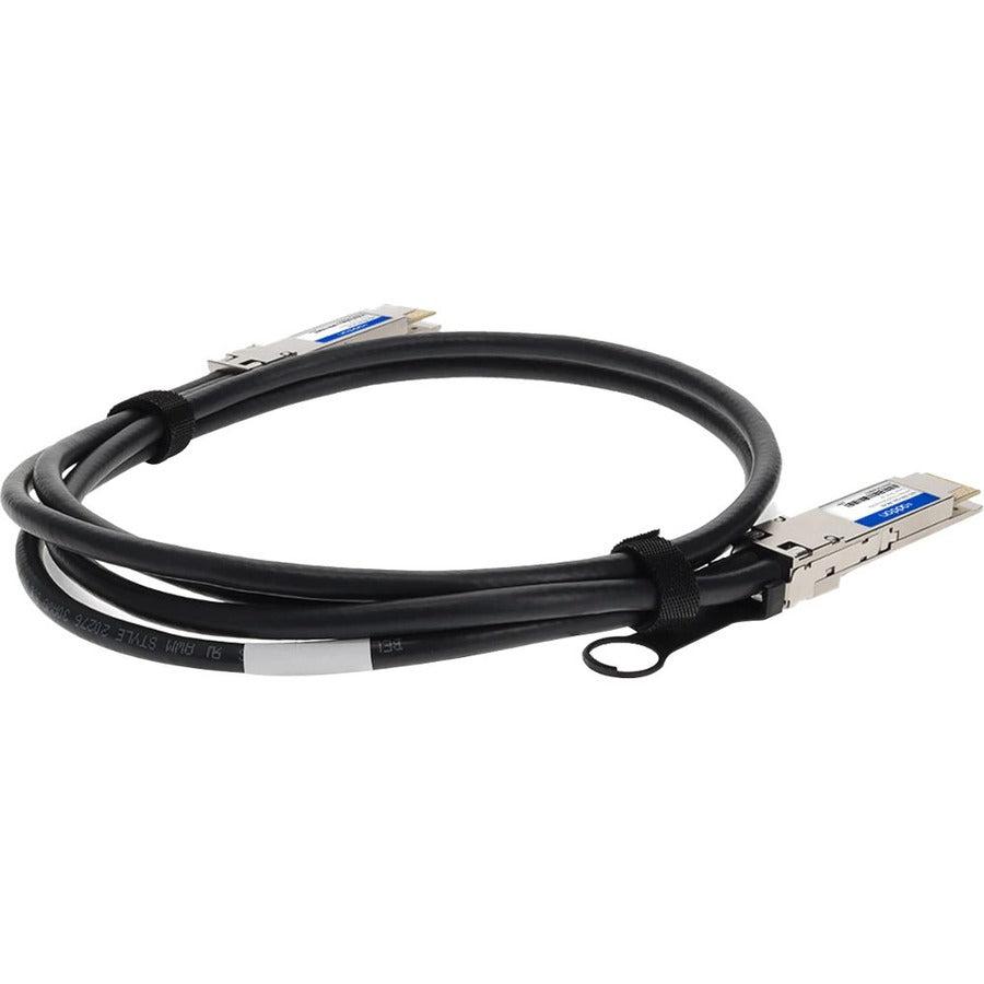 Addon Networks Qdd-200G-Dac-1M-Ao Infiniband Cable Qsfp-Dd Black, Silver