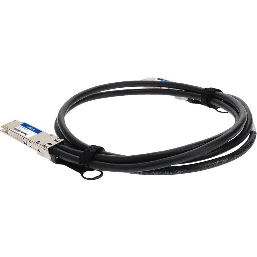 Addon Networks Qdd-200G-Dac-1M-Ao Infiniband Cable Qsfp-Dd Black, Silver