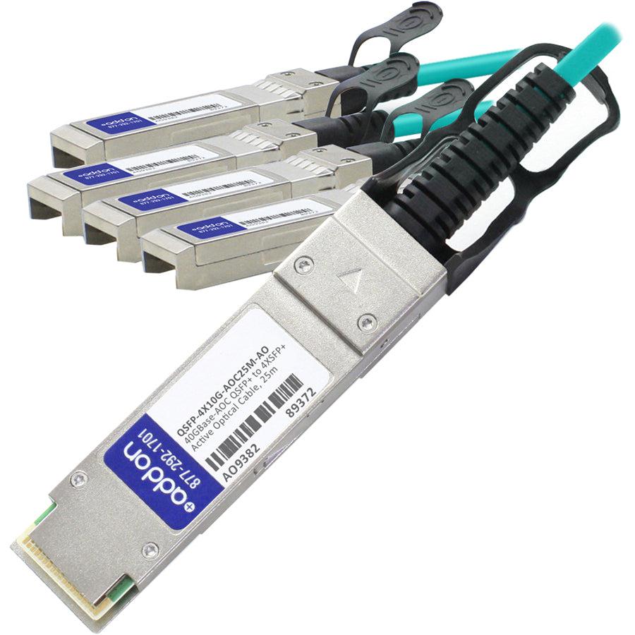 Addon Networks Qsfp-4X10G-Aoc25M-Ao Infiniband Cable 25 M Qsfp+ 4Xsfp+