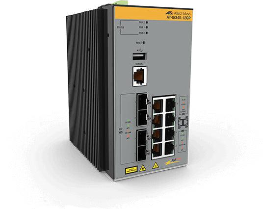 Allied Telesis At-Ie340-12Gp-80 Managed L3 Gigabit Ethernet (10/100/1000) Power Over Ethernet (Poe) Grey