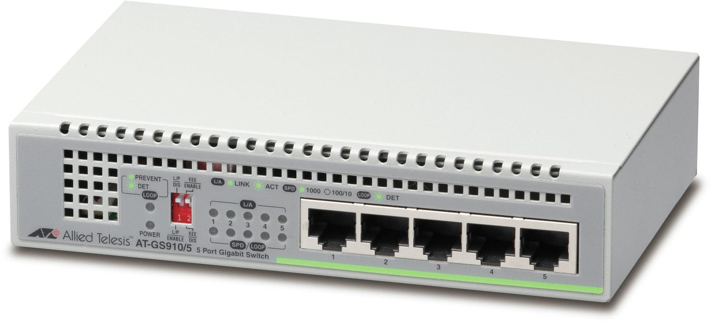 Allied Telesis Gs910/5 Unmanaged 10G Ethernet (100/1000/10000) Grey