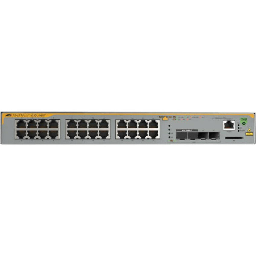 Allied Telesis L3 Switch With 24 X 10/100/1000T Ports And 2 X 100/1000X Sfp Ports