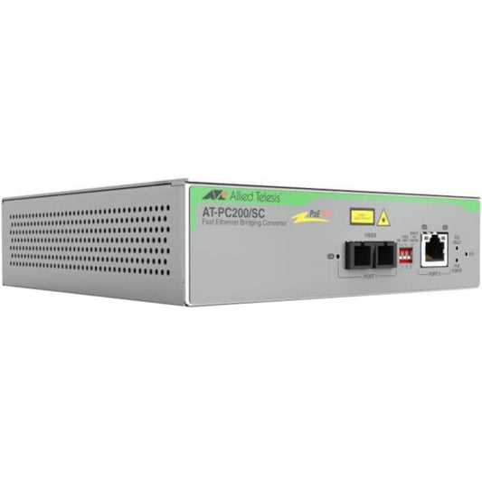 Allied Telesis Poe+ To Fiber Switching Media Converter At-Pc200/Sc-960