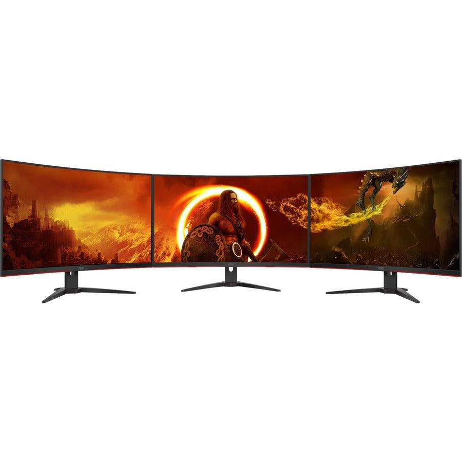 Aoc C32G2E Computer Monitor 81.3 Cm (32") 1920 X 1080 Pixels Full Hd Black, Red