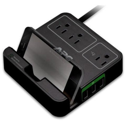 Apc P3U3B Surge Protector Black 3 Ac Outlet(S) 120 V 1.83 M