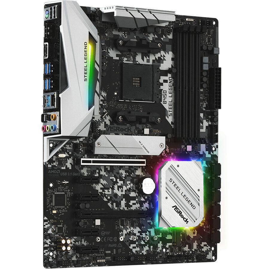 Asrock B450 Steel Legend Am4 Amd Promontory B450 Sata 6Gb/S – TeciSoft